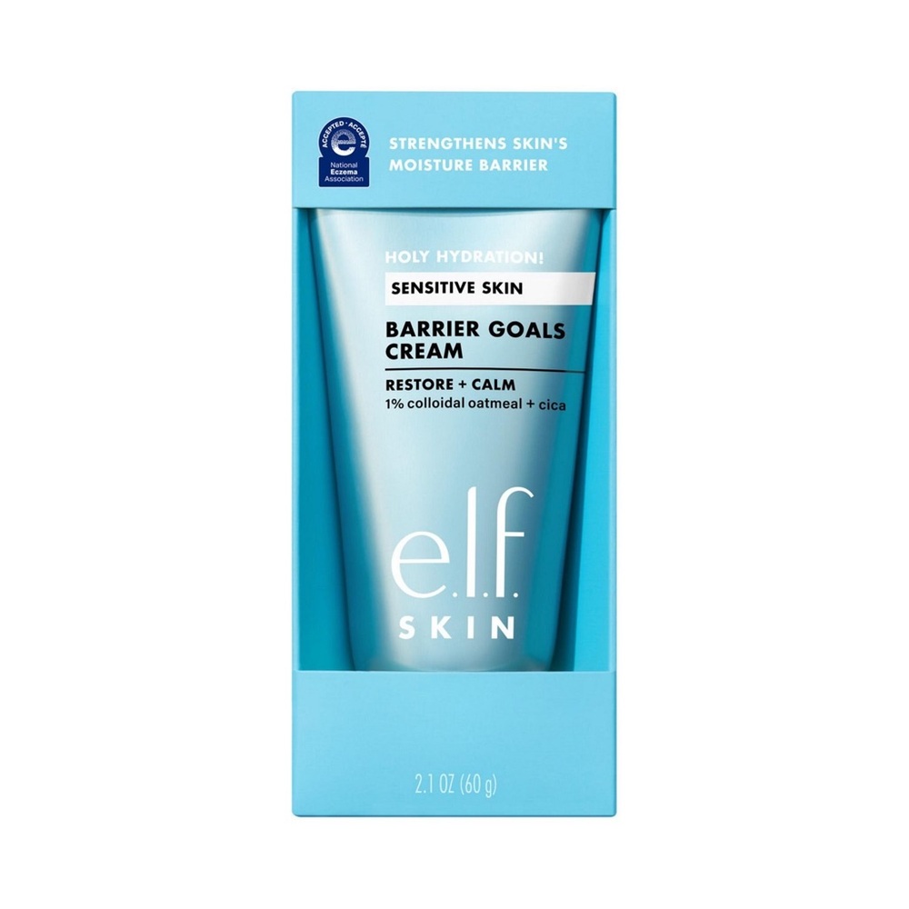 e.l.f Holy Hydration Barrier Goals Cream Sensitive Skin Oat Cica 2.1oz